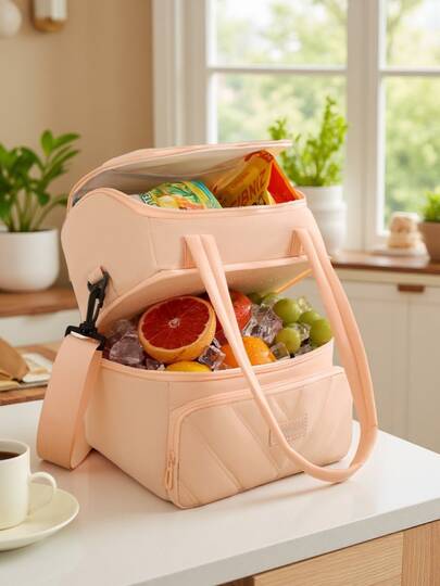 1PC Large Capacity Soft Insulated Lunch Box Bag, Portable Large Capacity Insulated Bag, College Foil Portable Insulated Box Lunch Bag, Back To School Insulated Lunch Bag, Travel Picnic Outdoor School Work Camping Office Girls Boys Students Travel Essential,School Supplies College Essentials, Holiday Lunch Box Bag,Applicable To All Seasons: Spring, Summer, Autumn And Winter