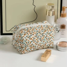 1 Pc Personalized Custom Embroidery Floral Bag Cosmetic/Storage/Toiletry Bag Light Convenient Large Capacity Versatile Embroidery Customization Ideal Gift For Girlfriend Family Classmates Sisters Suitable For Business Trips Vacations Bridesmaid Gifts Makeup Bag Personalized Gift For Her Bridesmaid Proposal Gift Cosmetic Bag Bachelorette Gift Bride Squad Party Favours,Office Decor,Elegant Living