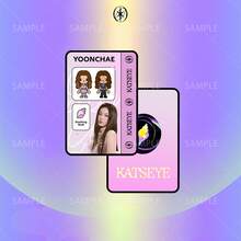 Katseye卡，Kpop卡，2D亚克力卡，粉丝周边商品，收藏品，可收纳于身份证卡套或交通卡套中，生日礼物，圣诞礼物 - 彩色 - 查看 8