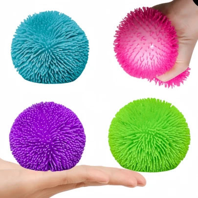 1/2/4个装彩色泡泡挤压感官球，减压玩具，舒缓压力玩具，捏捏乐感官球，可填充礼品袋，派对小礼物，挤压玩具，解压玩具，生日礼物