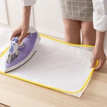 1/2/4/5 قطعة (لون عشوائي) قماش واقي مقاوم للحرارة - حصيرة شبكية من البوليستر، للكي بالبخار، ملابس واقية وغطاء لوح الكي بمقاس 35*50 سم للملابس الرقيقة المنزلية