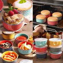 Set De 4 Bowl Tazón Sopero De Cerámica Vintage Tipo Talavera - Negro - Ver 8