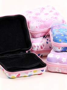 Colorful Printed Earphone, Cable, Charger, Hard Drive Protective Storage Pouch, Portable Zipper Shockproof Organizer Case Cable Organizer Electronic Organizer Storage Bag Waterproof For Travel For Tech For Women For Men Charger Bag Charger Case Waterproof Bag Travel Essentials - Multicolor - View 3