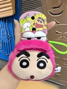 Crayon Shin-chan Crocodile Mountain Plush Storage Bag - Vibrant & Playful Design with Durable Material & Secure Zipper, Show Your Love for Shin-chan with This Unique Pouch, Great for Organizing Daily Essentials, School Supplies, & Travel Necessities