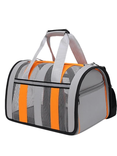 Bolso para mascotas, bolso para gatos, suave, de gran capacidad, con correa para el hombro, bolso transpirable para mascotas, bolso portátil