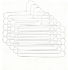 Bathroom Organization And Storage (5pcs)Clothes Hanger Set Household Trousers Scarf Storage Multilayer 5 Layers Storage Rack Pants Hangers Clothes Hanger Trousers Hanger Hangers For Closet Organizer(White) - 白色 - 查看 11