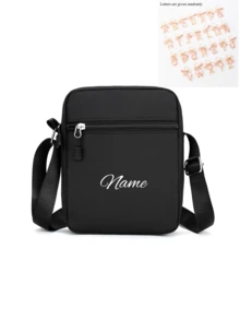 A Custom Chest Bag With A Personalized Name Or Holiday Message. Customize Your Own Bag. Back-To-School Waist For Boys And Girls, Back-To-School Bag, Crossbody Suitable Daily School Trips Vacations, Nylon Zipper Closure - Multicolor - View 15