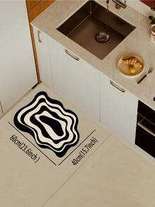 1pc Silica Gel Creative Line Pattern Kitchen Mat, Luxurious & Fashionable, Shock-Absorbing Anti-Fatigue, Absorbent Quick Dry Non-Slip, Suitable For Kitchen, Bathroom, Entrance, Laundry Room - Multicolor - View 16