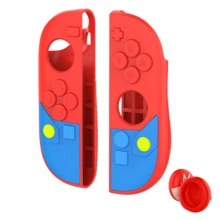 Switch2 Joy-Con Silicone Cover & Retro Game Cartoon Thumb Grips For Switch2 Joy-Con - Red/Blue Cute Mustache & Overalls Design Anti-Slip Gaming Accessories Gift - Multicolor - View 8