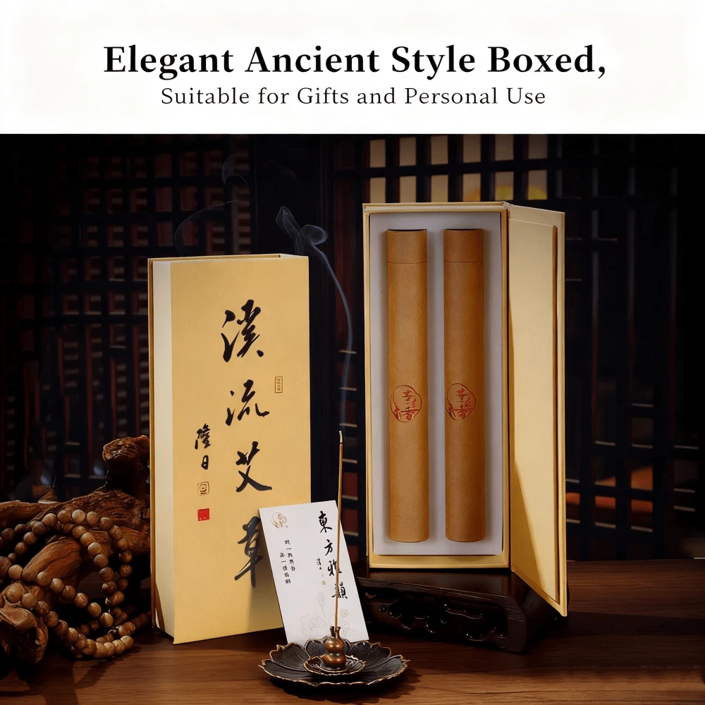 Palitos de incienso premium hechos a mano, multifuncionales, de aromaterapia, ligeros, duraderos, de sándalo corto, para uso doméstico, que eliminan el mal - Caqui - Ver 1