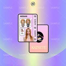 Katseye卡，Kpop卡，2D亚克力卡，粉丝周边商品，收藏品，可收纳于身份证卡套或交通卡套中，生日礼物，圣诞礼物 - 彩色 - 查看 13