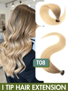 12-24 Inch Luxury Pre-Bonded I-Tip Hair Extensions, Human Hair, Micro-Loop Technology, Natural Black Color, Elegant Straight, Easy To Wear, Non-Damaging, Suitable For All Hair Types And Ethnicities, Ponytail Extensions - Multicolor - View 48
