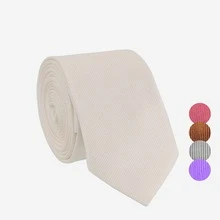 Gravata Social Lisa Slim Premium Para Padrinho Noivo Casamento Congresso - Cinza Claro - Visão 1