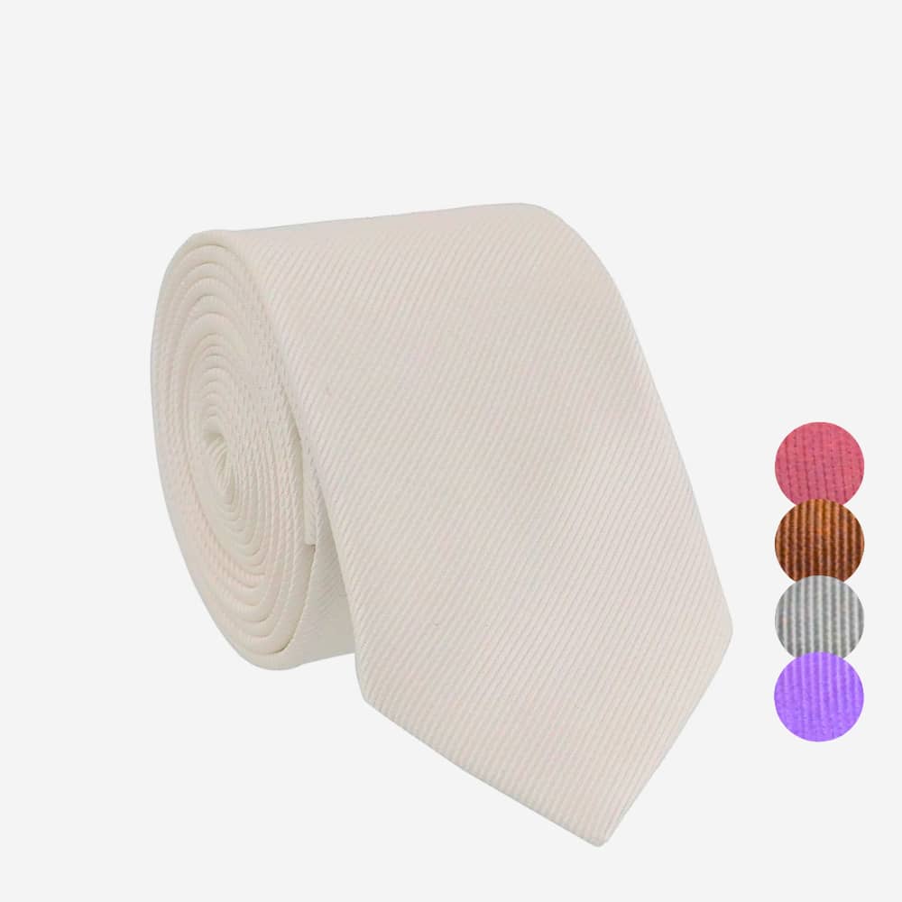 Gravata Social Lisa Slim Premium Para Padrinho Noivo Casamento Congresso - Cinza Claro - Visão 1