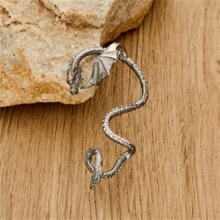 1 件哥特式复古创意龙形波西米亚风格耳环，独特的女士派对礼物 - 左耳 1 - 查看 17