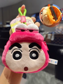 Crayon Shin-chan Crocodile Mountain Plush Storage Bag - Vibrant & Playful Design with Durable Material & Secure Zipper, Show Your Love for Shin-chan with This Unique Pouch, Great for Organizing Daily Essentials, School Supplies, & Travel Necessities