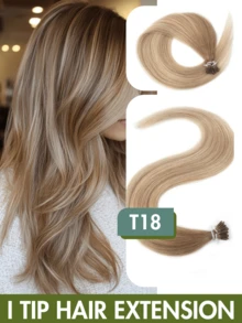 12-24 Inch Luxury Pre-Bonded I-Tip Hair Extensions, Human Hair, Micro-Loop Technology, Natural Black Color, Elegant Straight, Easy To Wear, Non-Damaging, Suitable For All Hair Types And Ethnicities, Ponytail Extensions - Multicolor - View 47