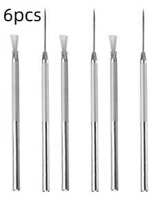 4pcs/Set Feather Wire Texture & Pro Needle Pottery Clay Tools Set Ceramics Sculpting Modeling Tool Pottery Texture Brush Tools