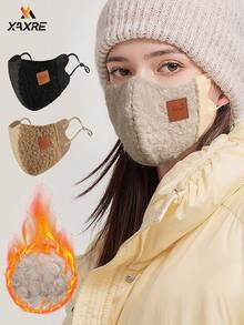 XAXRE 1 Pc Autumn/Winter Warm Masks For Women, Teddy Fleece Air-Layer Warm Mask For Women, Winter Windproof, Cold-Proof, Warm Mask, Freeze-Proof, Breathable Women's Mask, Thickened Outdoor Cycling Mask, Outdoor Windproof And Warm Fleece Face Masks For Women - Multicolor - View 2