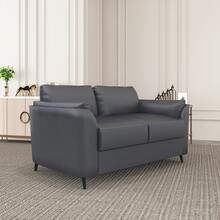 Sofá con 3 plazas en tapiz negro, mueble moderno para sala, diseño elegante y resistente, cómodo, ideal para espacios familiares y fácil de combinar con la decoración - Gris Oscuro - Ver 3