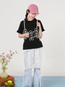 1Pc Flower-Shaped Beaded Cami Bustier Minimalist Design Cute Floral Pearl Top Double-Row Or Single-Row Configuration Available Fashion Essentials