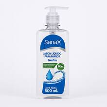 SanaX Gel Desinfectante de Manos 500 ml – Elimina ≥ 99.99 % Bacterias – Sin Enjuague – Humectante / pH Neutro – Aromas Coco / Neutro / Aloe Vera - Neutro - Ver 7