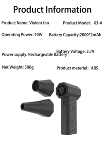 Jet Dry Blower 130000RPM Jet Fan CordlessJet Fan Blower Jet Dry Blower For Car Camping,BoostsFan Small Blower Upgrades For Pc Laptop Keyboard& Removal - Multicolor - View 12