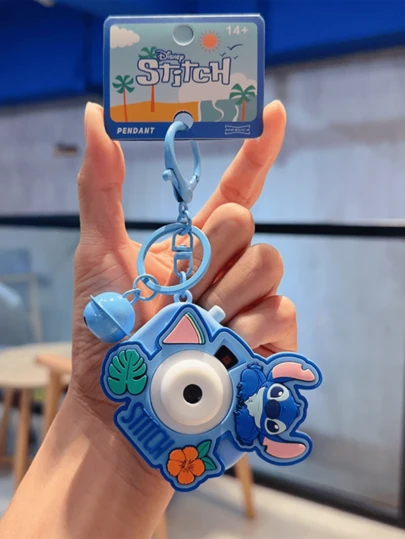 史迪奇投影相机钥匙扣，创意发光玩具，趣味投影功能，老少皆宜，经典史迪奇设计，独特收藏品，为钥匙或包包增添一丝俏皮感，史迪奇爱好者的理想礼物