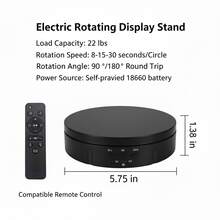 1pc 360 Degree Rotating Display Stand With 7.7 Inch Mirror, Adjustable Rotation Speed And Angle, Suitable For Photography, Video And Product Display (White), Storage Rack, Drawer Divider, Organizer, Perfume Rack, Bedroom, Storage, Makeup Rack, Makeup Brush Holder, Vanity Supplies, Bohemian Style, Suitable For Holiday Beach, Bathroom Series, Bedroom Series, Large Capacity - White (non-mirror) - View 21