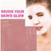 EELHOE 12pcs Hydrating Sheet Mask, Portable For Travel - Ideal Gift For Christmas NValentines Day, Mother'S Day, Birthdays, 4pcs Per Type ( Collagen Essence, Astaxanthin, Bio-Collagen Moisturizing Mask) - 彩色 - 查看 8