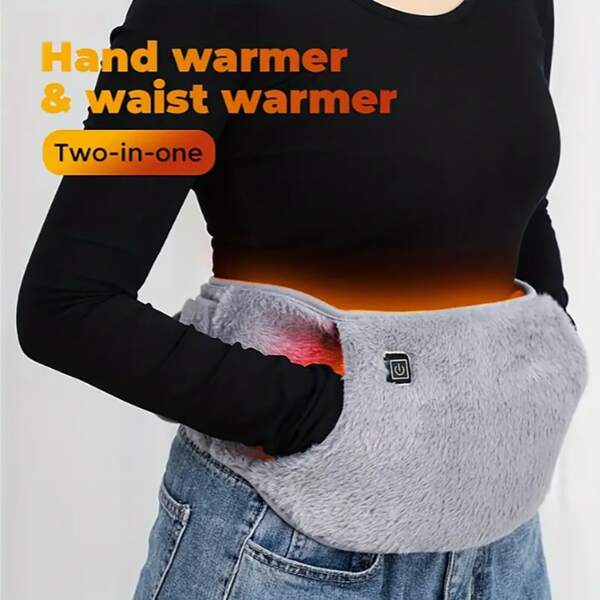 Usb-Powered Heating Belt, Can Be Washed With Water,Equipped With Warm Gloves And Hand Warmers, Graphene Technology For Rapid Heating, 3 Temperature Modes - Crystal Velvet Fabric, Suitable For Both Men And Women For Warm Support,
