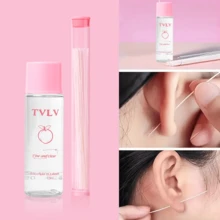 60pcs Peach Scented Ear Piercing Cleaning Solution, Ear Care & Earwax Removal Liquid, Keeps Ear Canal Fresh And Prevents Blockage - Multicolor - View 8