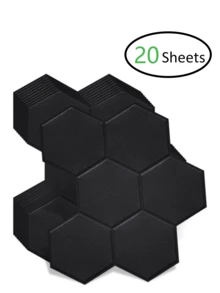 Black Large Hexagonal Matte Finish Self-Adhesive Kitchen Wall Tiles - Waterproof, Renovation Stickers Peel Wall Panels, Wall Paper, Wallpapers, Spring Decoration Items Refresh Your Home, Rama Decoration Stickers Gifts Birthday Graduation - Black - View 16