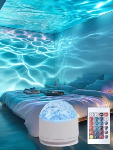 1 件极光投影灯，变色渐变 LED 灯带遥控器，适用于家庭办公室、酒吧环境、水下夜景装饰、氛围装饰灯、卧室小夜灯、成人房间装饰、家庭影院、婚礼装饰、魔术投影灯礼物 - 彩色 - 查看 10
