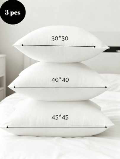 1pc Wit ative Kussen Moderne Polyester Fiber Rectangle High Elastic Core Lumbar Pad, Convenient Home, Office, Camping, Bedding, Inserts, Pillows Bed view 3