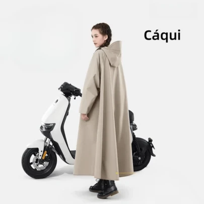 Capa de chuva para carros elétricos, motocicletas a bateria, poncho longo à prova de chuva para homens e mulheres