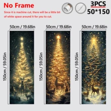 3 قطع / مجموعة لوحة جدارية فنية حديثة ، لفات جدارية معلقة لعيد الميلاد - طباعات قماشية للغزلان والأشجار ، ديكور فني بطراز الرسم بالحبر ، بموضوع عيد الميلاد ، ديكور شجرة عيد الميلاد ، ديكورات عيد الميلاد ، ملصق عيد الميلاد | مؤطر أو غير مؤطر ، ديكور الغرفة ، ديكور المنزل ، ديكور غرفة السكن الجامعي ، هدايا لديكور الجدران في الفندق والمنزل وغرفة المعيشة والنوم والحمام والمكتب