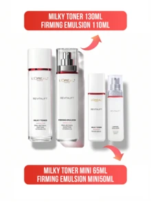 L’Oreal Paris L'Oreal Second Generation Revitalift Water & Lotion Set, 130+110ml/65+50ml, Anti-Wrinkle, Firming, Brightening, Gentle Formula, Suitable For Sensitive Skin - Multicolor - View 3