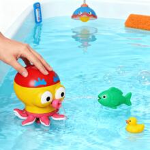 1 件彩色卡通章鱼形洒水玩具，可爱设计，适合浴缸戏水，适合婴幼儿互动洗澡玩具