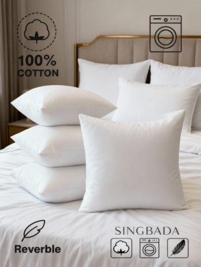 MADE IN TURKEY Tella 100% Katoenen Throw Kussen 45x45 Cm 400g Zachte Breathable PCS