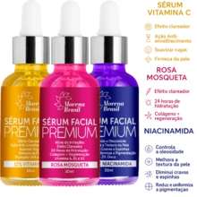 Kit Sérum Premium Morena Brasil - Vitamina C + Niacinamida + Rosa Mosqueta - SkinCare Perfeita Para Sua Pele - padrão - Visão 2