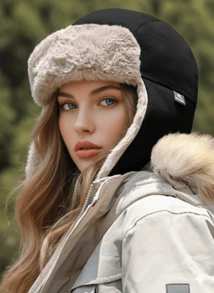 CAMEL CROWN Hat Lei Feng Hat Men And Women Autumn And Winter New Style Plus Velvet Warm Windproof Cold Riding Ear Protection Cotton Hat