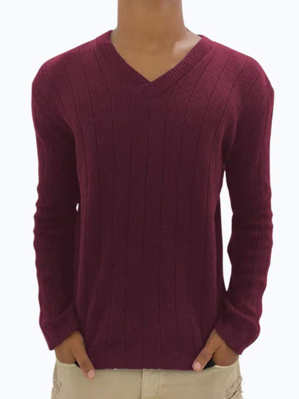 Men Shirts - 紅木色 - 查看 1