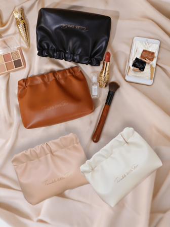 2 件装小型防水化妆包迷你便携化妆包套装，女士零钱包收纳盒，可装口红、首饰、手拿包、口袋等，女士手拿包，女士礼物，圣诞礼物，女士送礼佳品