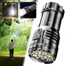 Luz de trabajo magnética con 9 LED, linterna portátil recargable por USB con clip para bolígrafo, tecnología COB, ideal para acampar, hacer senderismo, el coche, el hogar y emergencias. - Negro - Ver 7