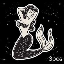 Hình dán vinyl cô gái nàng tiên cá phong cách retro - Bề mặt mờ chống thấm nước, thích hợp cho máy tính xách tay, máy tính bảng, ô tô, điện thoại, v.v. - Nhiều màu - Xem 12