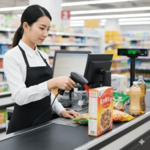 Handheld Wired Or Wireless Barcode Scanner, Can Scan One-Dimensional And Two-Dimensional Barcodes, Plug And Play, Suitable For Supermarkets, Libraries, Stores And Warehouses - Black - View 6