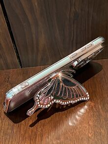 奢华电镀粉色手机壳,带蝴蝶液体支架,闪亮水钻风格,新款夏季时尚硅胶防震软壳,兼容三星 Galaxy S24 S25 Ultra FE A56 A16 4G 5G,兼容小米 Redmi 14C,兼容华为荣耀,兼容 OPPO Reno,兼容 Realme,兼容 MOTO,兼容 Infinix,Y2K 风格男女通用 2025,国际版,非国内版 - 粉色 - 查看 5