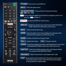 通用电视遥控器替换件，兼容索尼 Bravia 智能液晶 LED 高清电视 RMT-TX100U - 黑色 - 查看 6