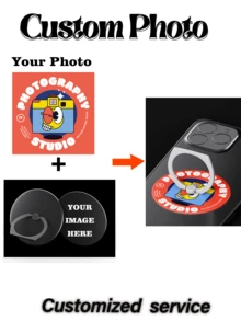 1pc Customizable Round Photo Frame Phone Holder For Personal, Couple, Pet, Family, And Friends